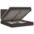Ottoman bed met matras 140x200cm donkerbruin