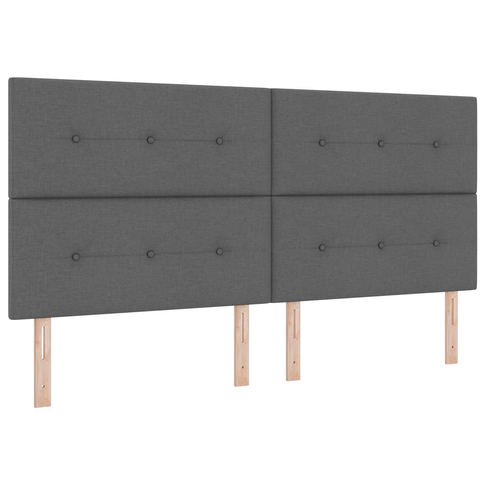 Ottoman bed met matras Donkergrijs 200 x 200 cm Stof