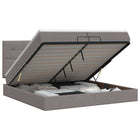 Ottoman bed met opbergruimte 200x200 cm taupe