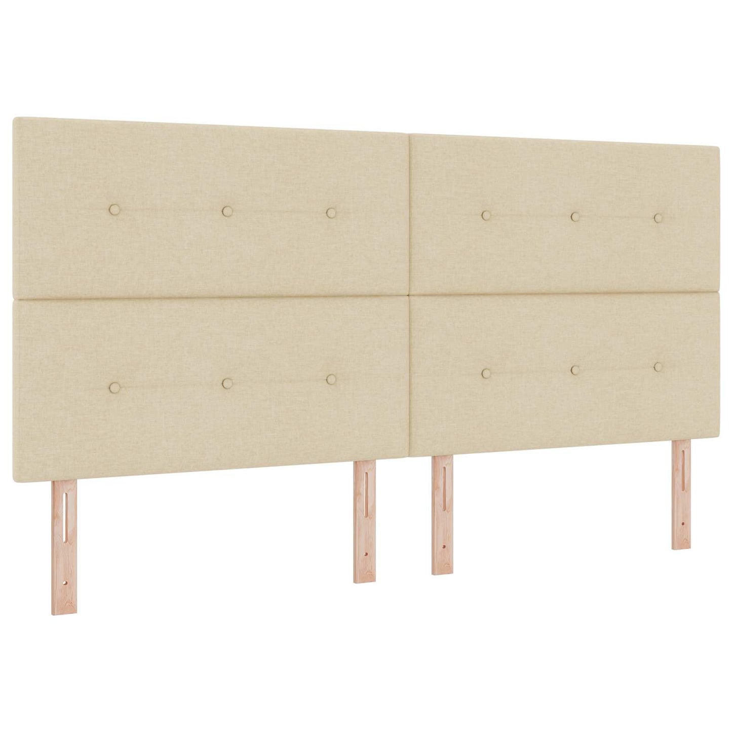 Ottoman bed met matras Crèmekleurig 200 x 200 cm Stof