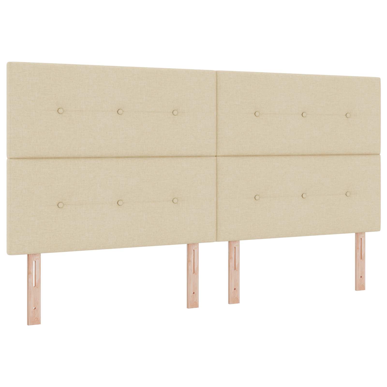 Ottoman bed met matras Crèmekleurig 200 x 200 cm Stof