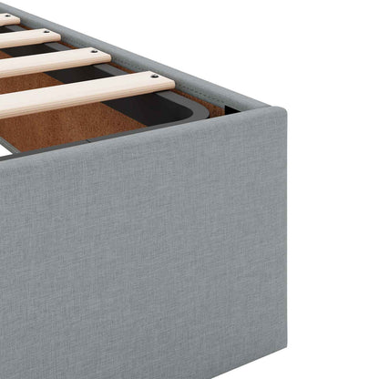 Ottoman bed met matras Lichtgrijs 80 x 200 cm Stof