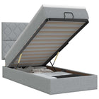 Ottoman bed met opbergruimte 80x200 cm lichtgrijs