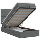 Ottoman bed met pocketverenmatras 80x200 cm donkergrijs
