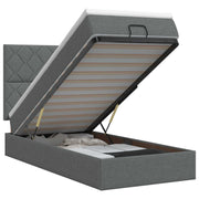 Ottoman bed met pocketverenmatras 80x200 cm donkergrijs