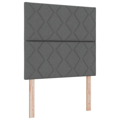 Ottoman bed met matras Donkergrijs 120 x 190 cm Stof