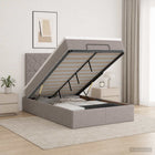 Ottoman bed met opbergruimte 120x190 cm taupe