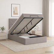 Ottoman bed met opbergruimte 120x190 cm taupe