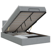 Ottoman bed met matras 120x200 cm lichtgrijs