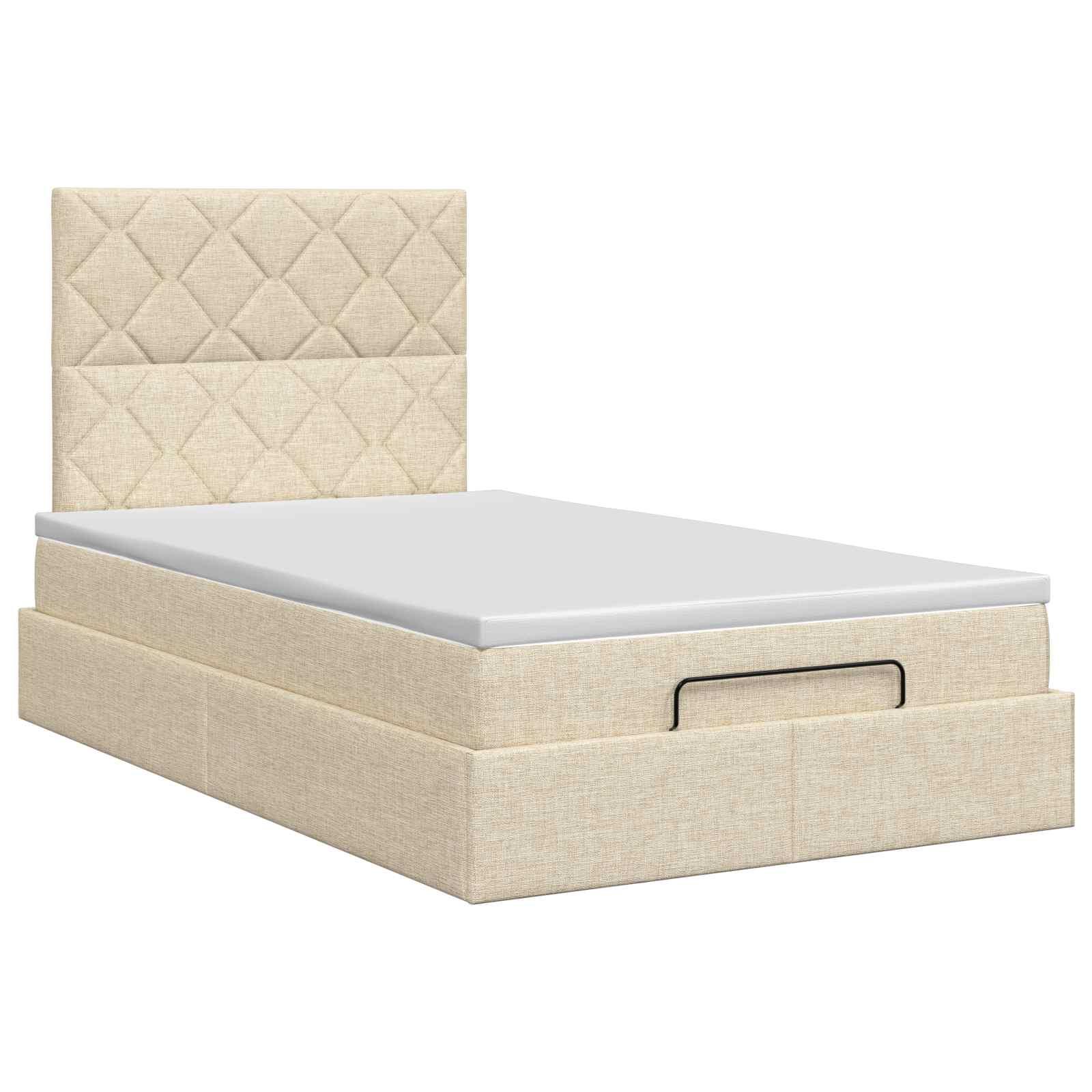 Ottoman bed met matras Crèmekleurig 120 x 200 cm Stof