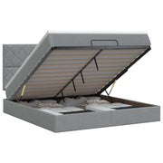 Ottoman bed met opbergruimte lichtgrijs 160x200 cm