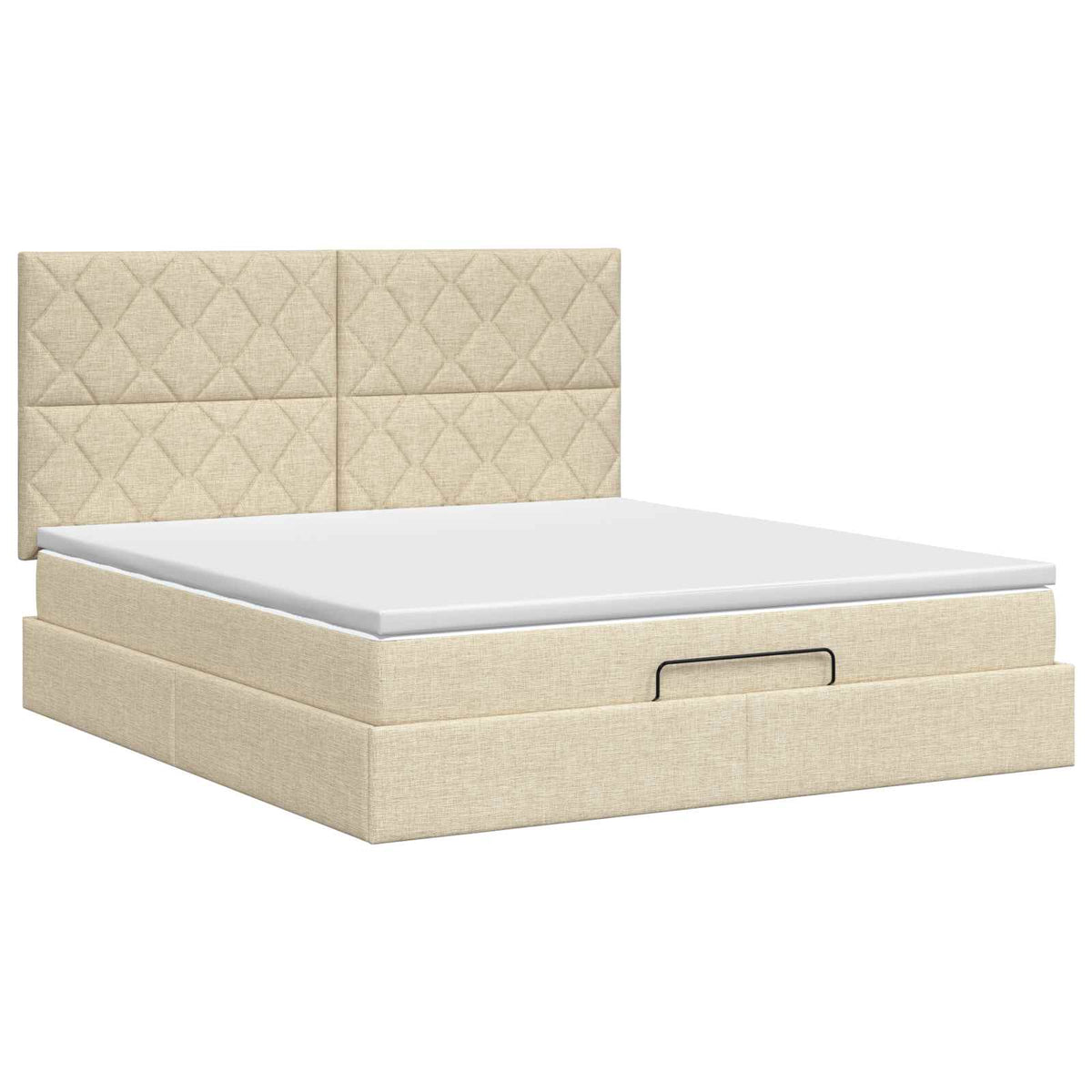 Ottoman bed met matras Crèmekleurig 160 x 200 cm Stof