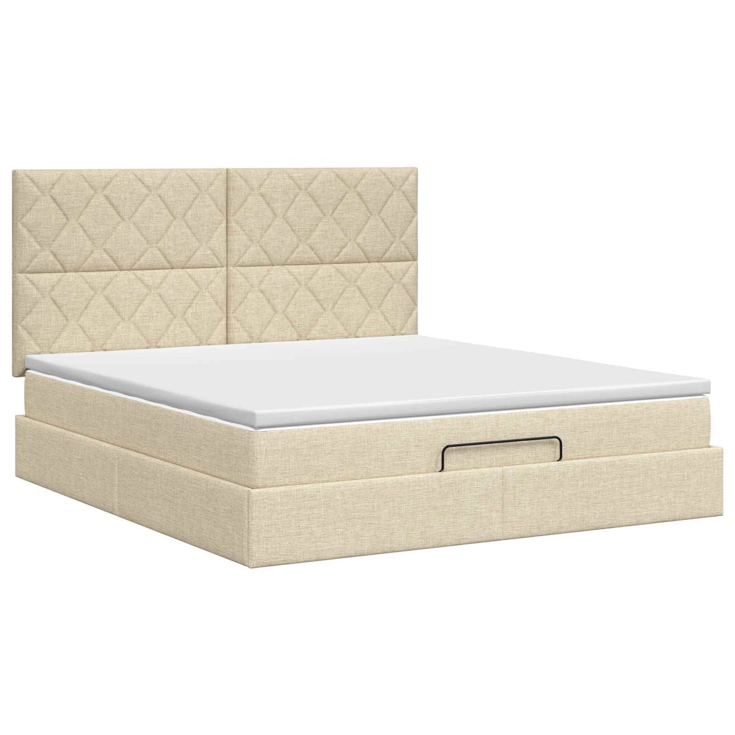 Ottoman bed met matras Crèmekleurig 180 x 200 cm Stof