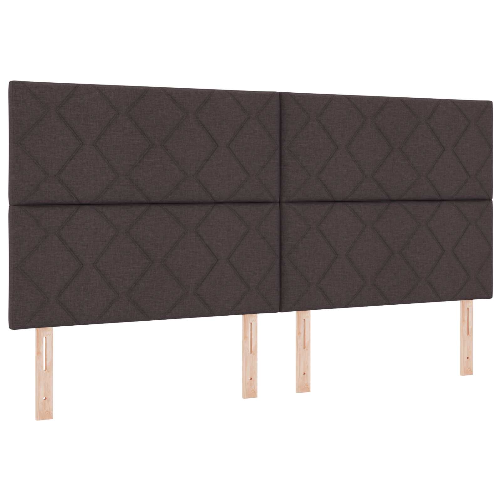 Ottoman bed met matras Donkerbruin 200 x 200 cm Stof