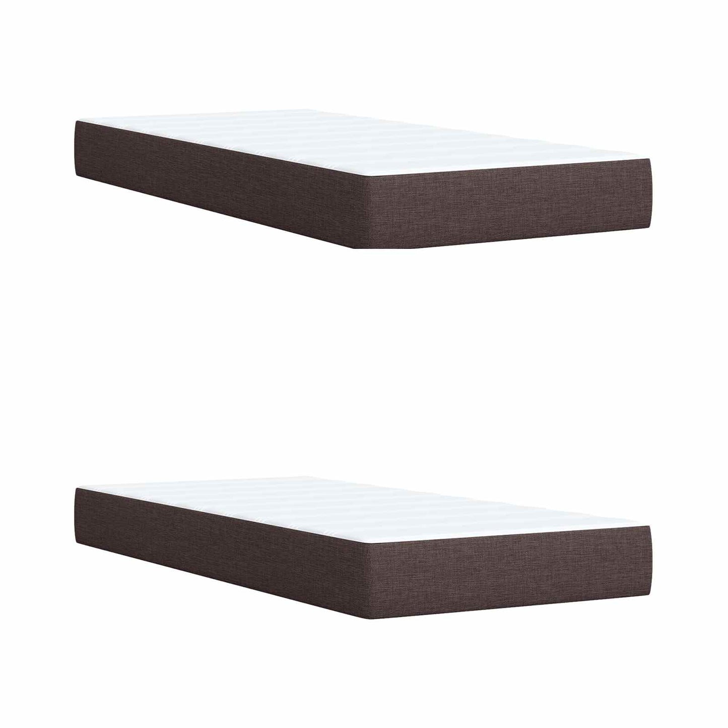 Ottoman bed met matras Donkerbruin 200 x 200 cm Stof