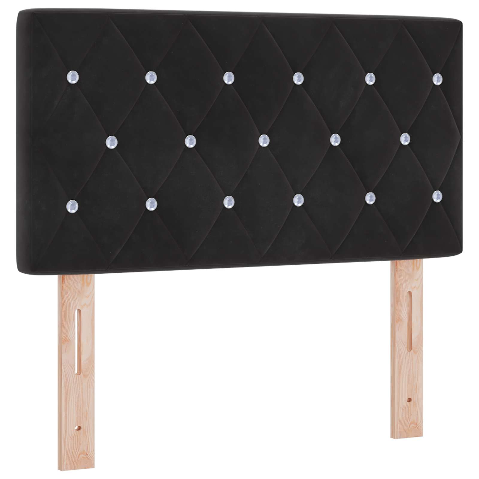 Ottoman bed met matras met hoofdeinde Zwart 80 x 200 cm Fluweel