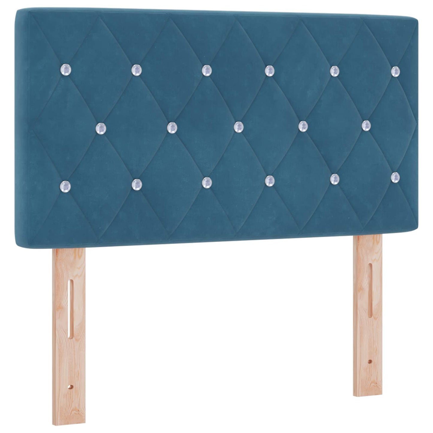 Ottoman bed met matras Donkerblauw 80 x 200 cm Fluweel