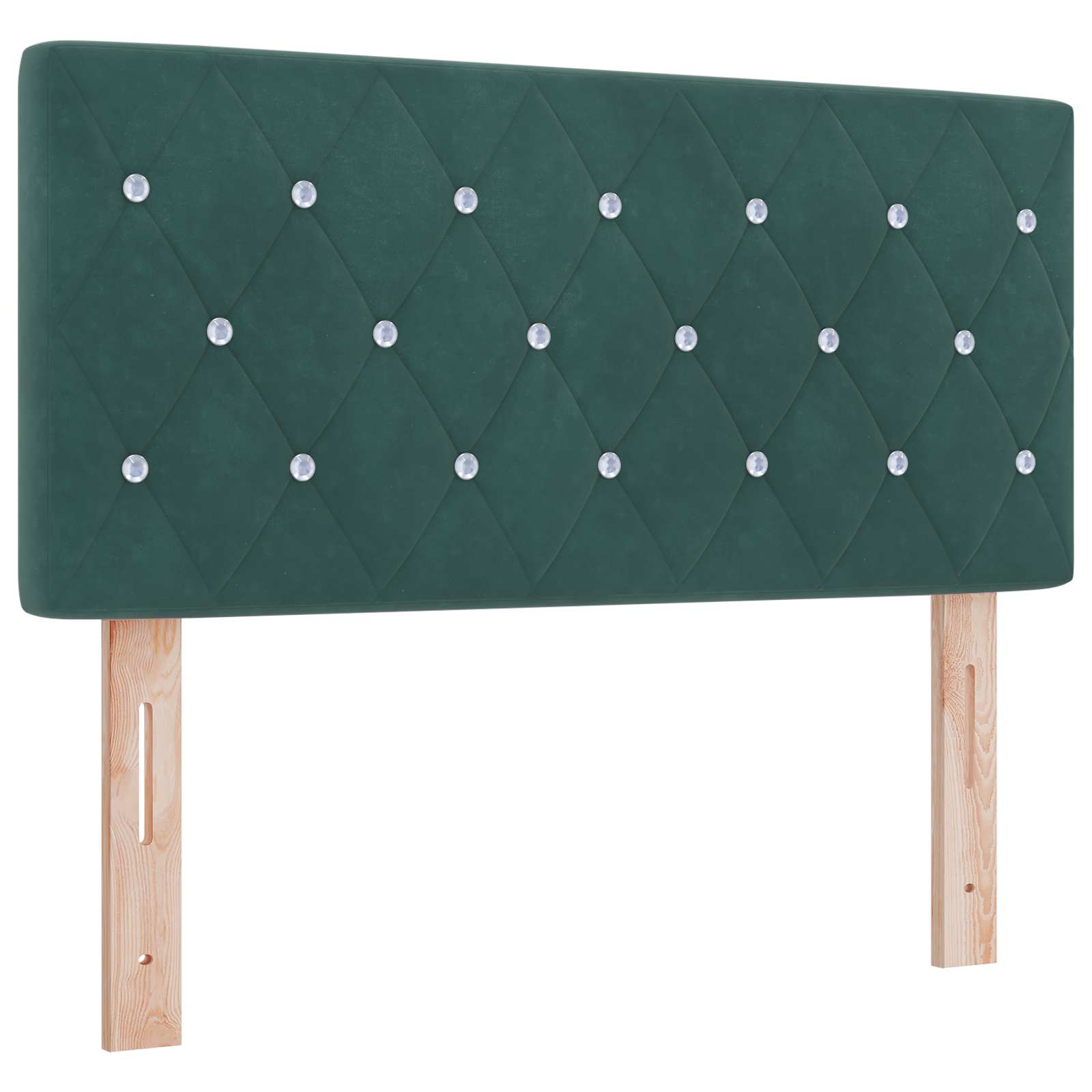 Ottoman bed met matras Donkergroen 90 x 190 cm Fluweel