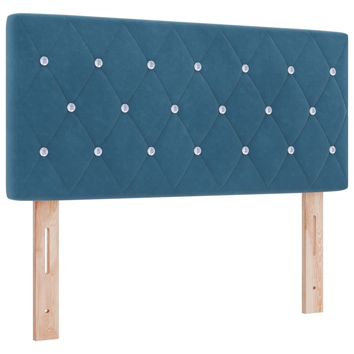 Ottoman bed met matras Donkerblauw 90 x 190 cm Fluweel