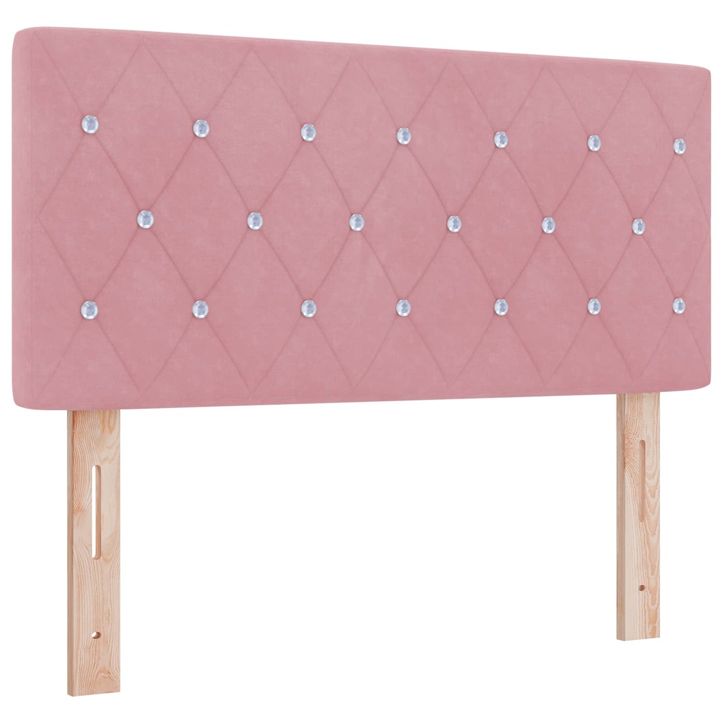 Ottoman bed met matras met hoofdeinde Roze 90 x 190 cm Fluweel