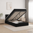 Ottoman bed met opbergruimte 120x190 cm zwart fluweel