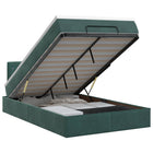 Ottoman bed met matras Donkergroen 120 x 200 cm Fluweel