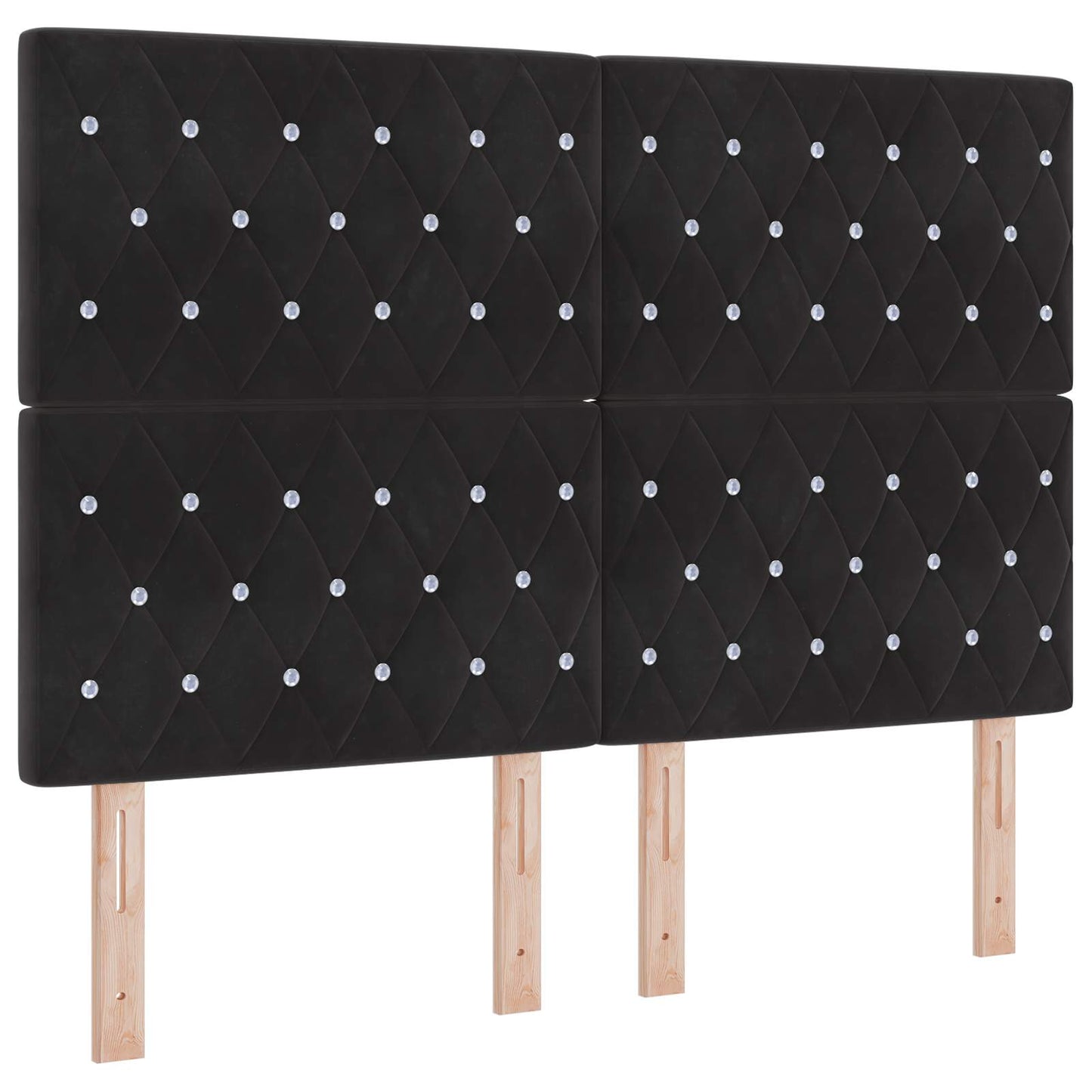 Ottoman bed met matras Zwart 160 x 200 cm Fluweel