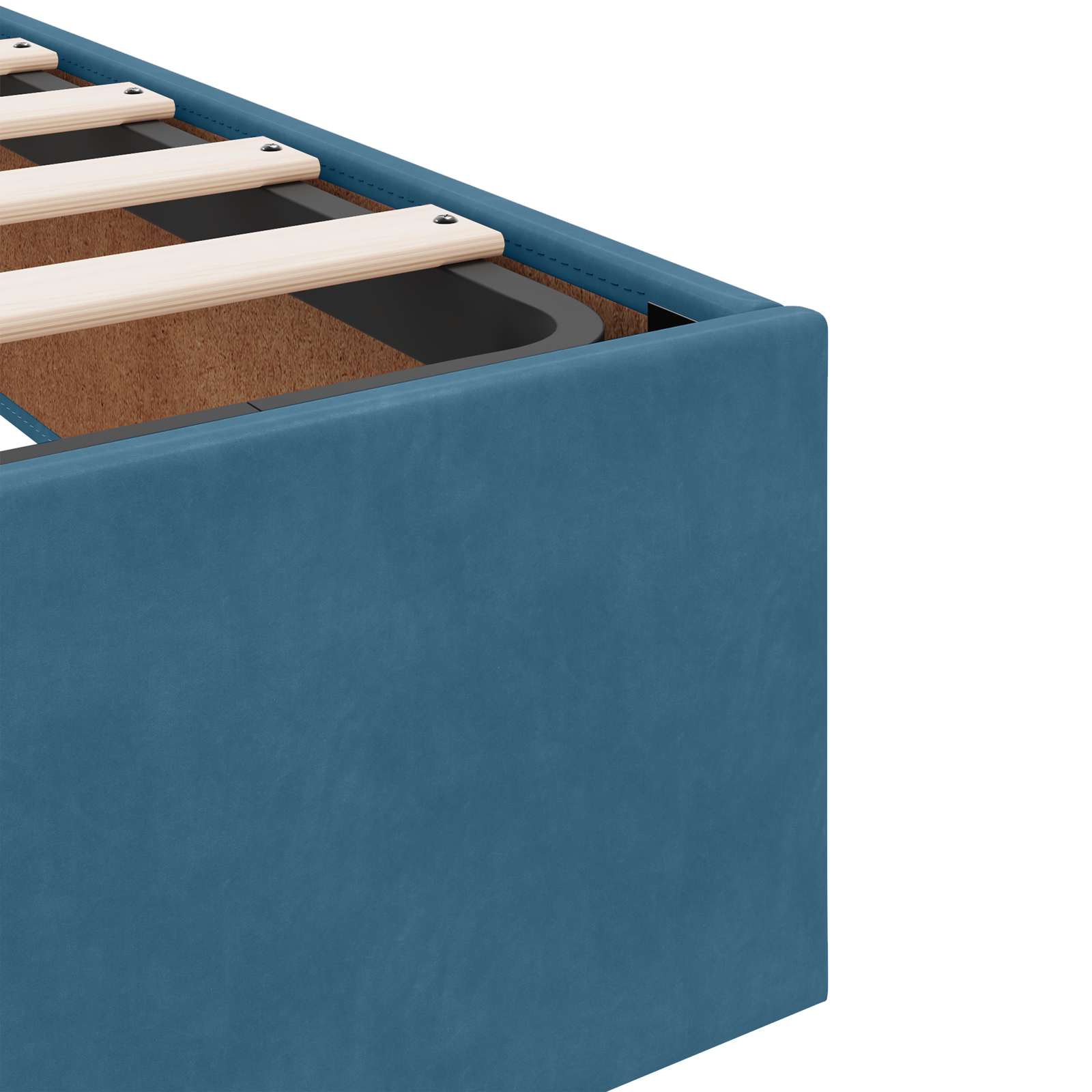 Ottoman bed met matras Donkerblauw 200 x 200 cm Fluweel
