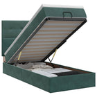 Ottoman bed met matras 80 x 200 cm donkergroen