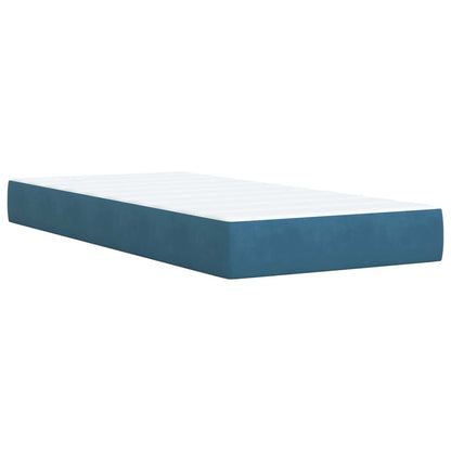 Ottoman bed met matras Donkerblauw 80 x 200 cm Fluweel