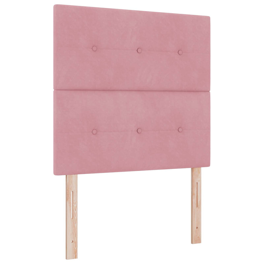 Ottoman bed met matras met hoofdeinde Roze 80 x 200 cm Fluweel
