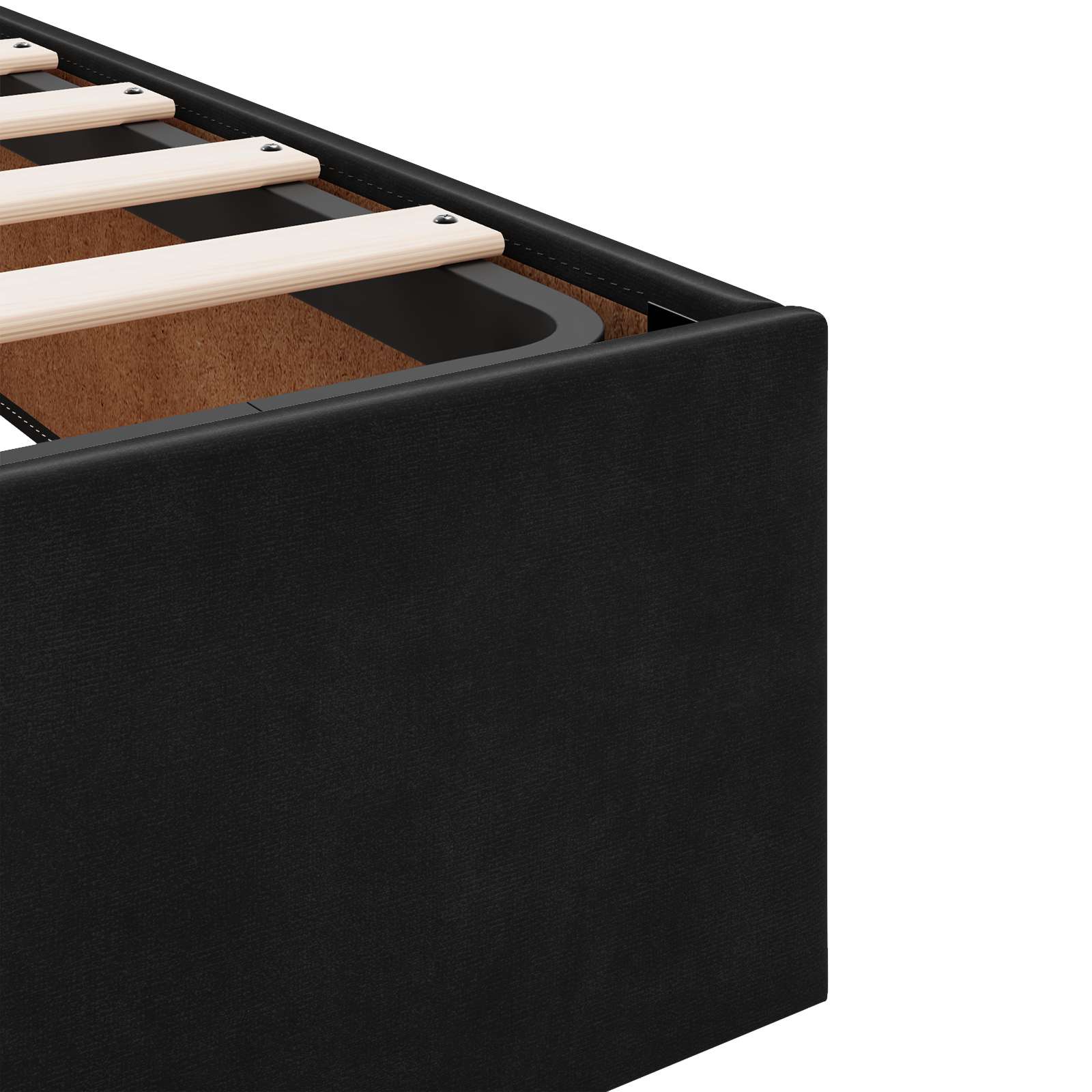 Ottoman bed met matras Zwart 200 x 200 cm Fluweel