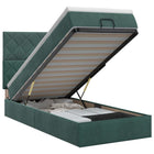 Ottoman bed 90x190 cm donkergroen
