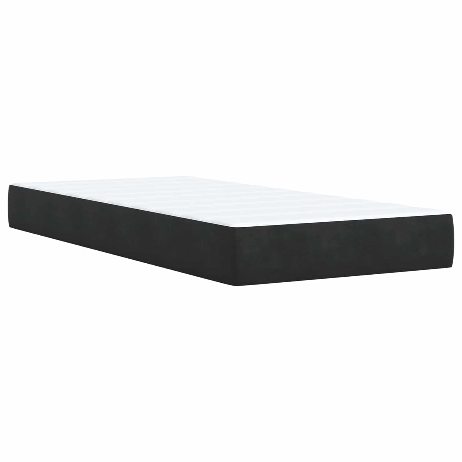 Ottoman bed met matras Zwart 100 x 200 cm Fluweel