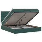 Ottoman bed met matras Donkergroen 140 x 190 cm Fluweel