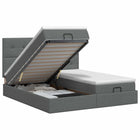 Ottoman bed met matras 160x200cm donkergrijs
