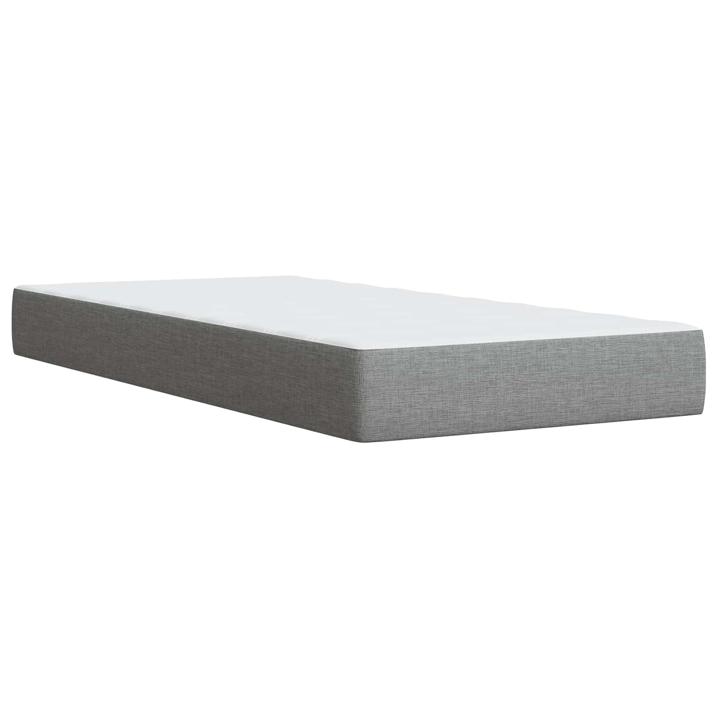 Ottoman bed met matras met hoofdeinde 2 st Lichtgrijs Stof