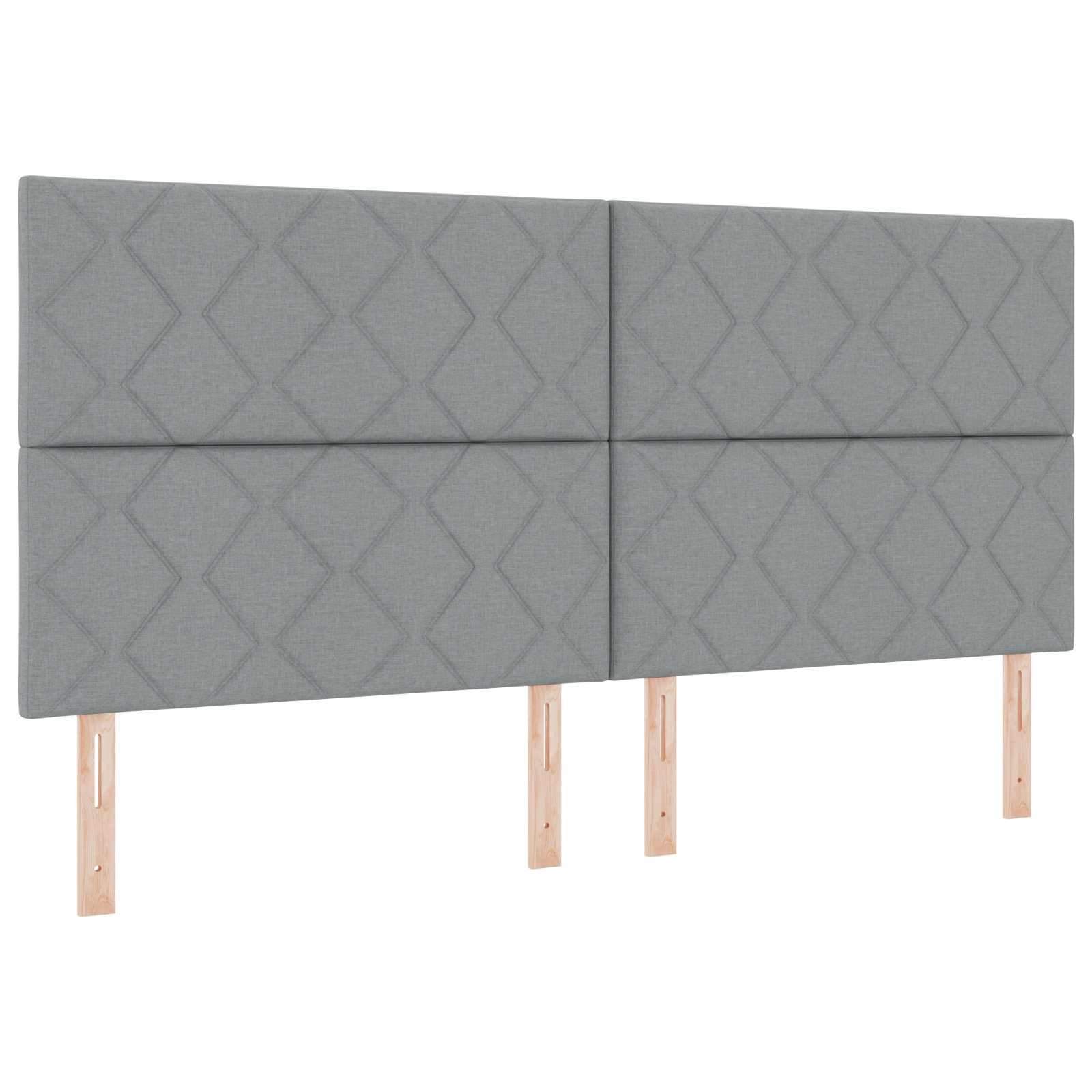 Ottoman bed met matras met hoofdeinde 2 st Lichtgrijs Stof