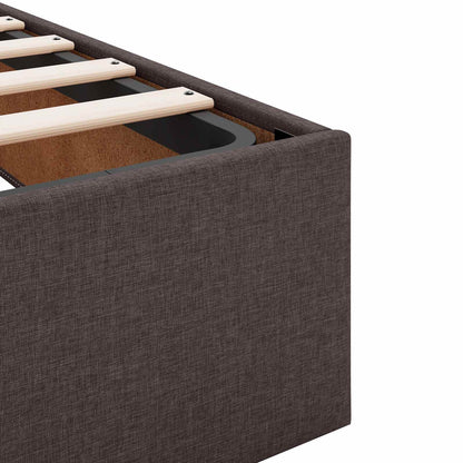 Ottoman bed met matras met hoofdeinde 2 st Donkerbruin Stof