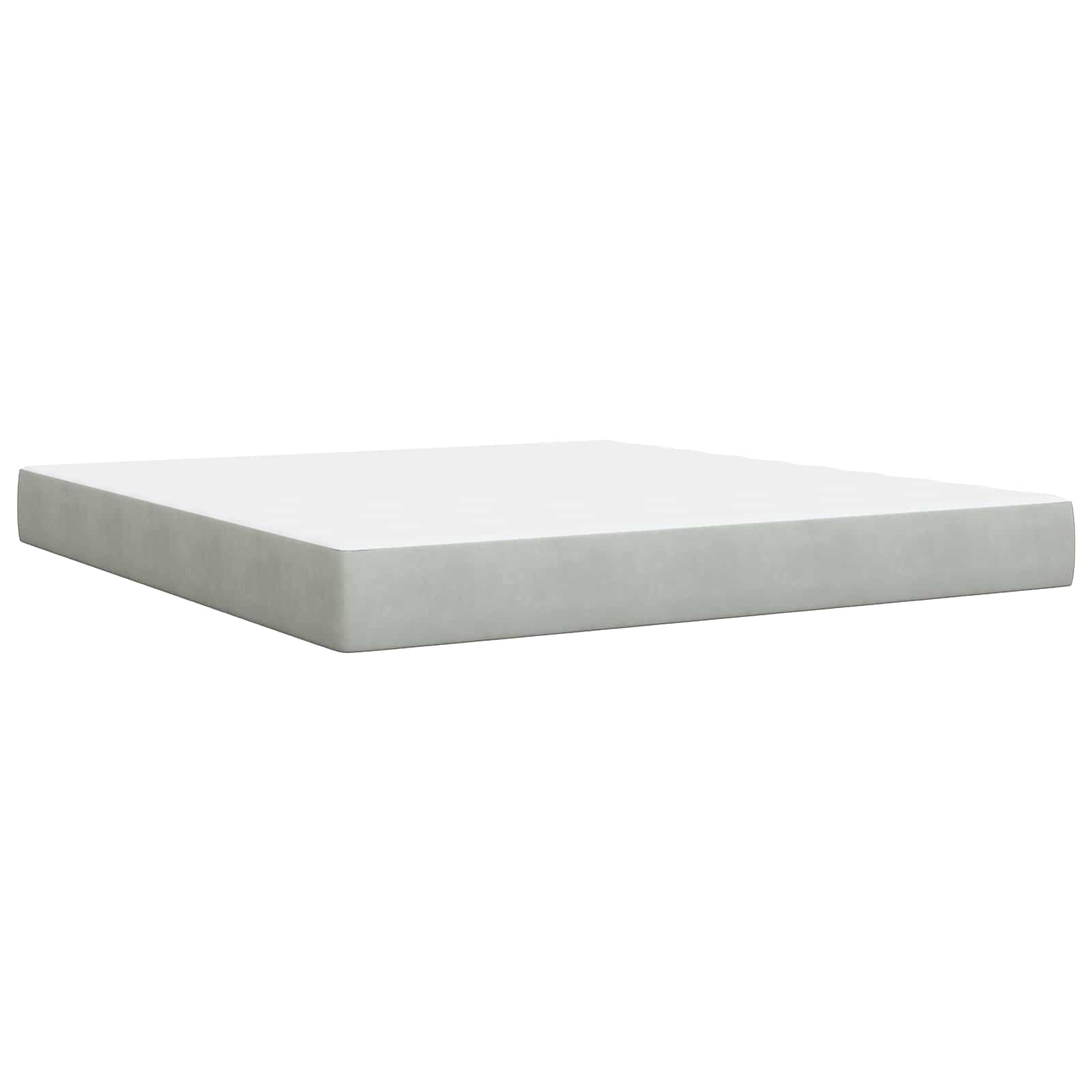 Ottoman bed met matras met hoofdeinde 2 st Lichtgrijs Fluweel