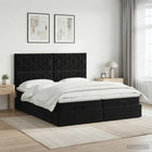 Ottoman bed met matras 200x200 cm zwart