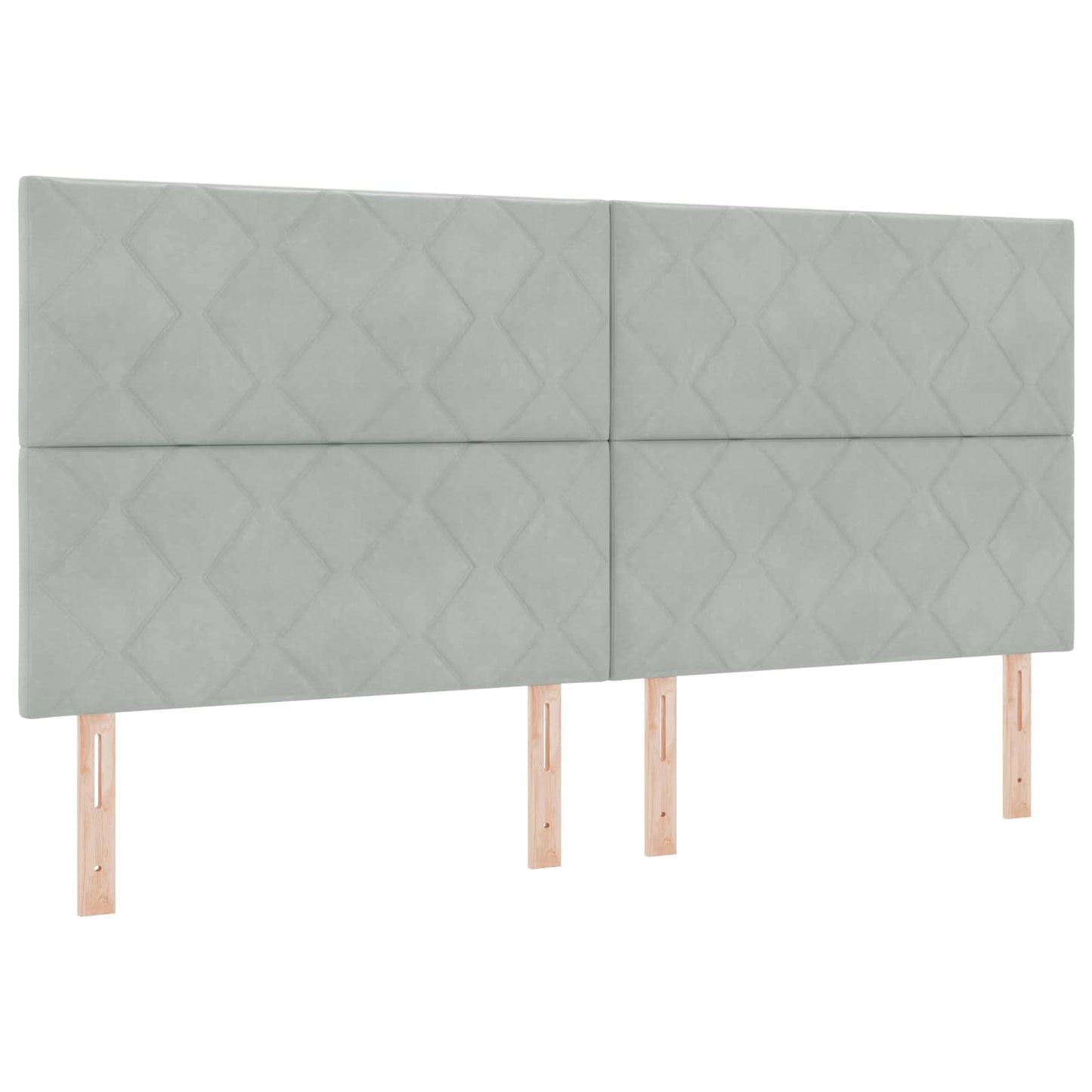 Ottoman bed met matras met hoofdeinde 2 st Lichtgrijs Fluweel