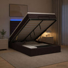 Ottoman bed 120x200 cm donkerbruin met opbergruimte