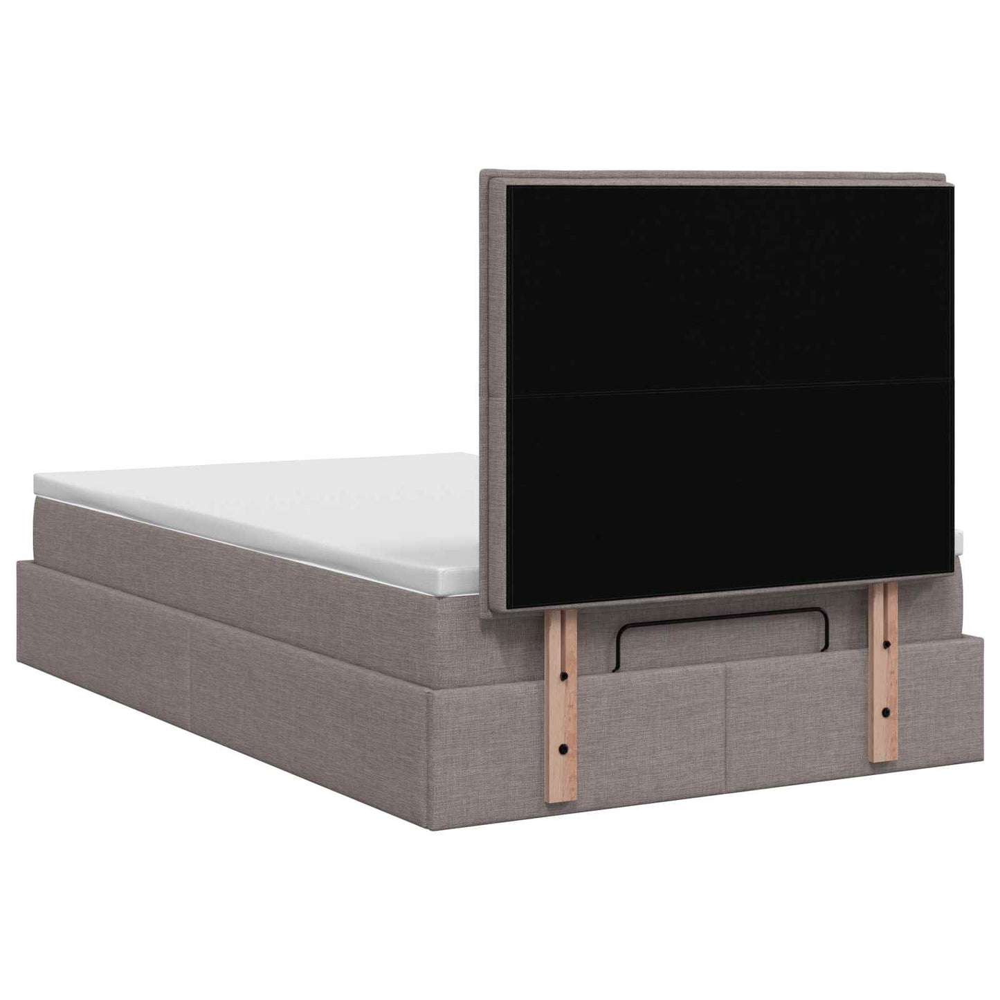 Ottoman Bed met Matrassen en LED Taupe 120 x 200 cm Stof