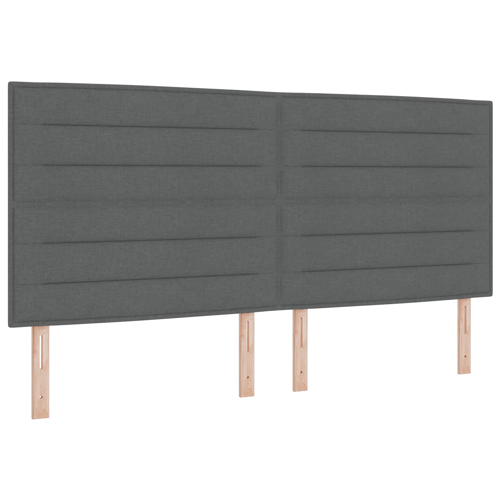 Ottoman Bed met Matrassen en LED Donkergrijs 200 x 200 cm Stof