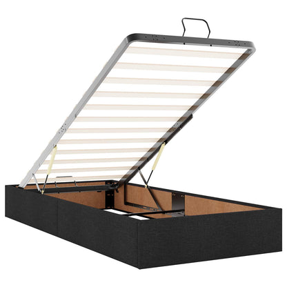 Ottoman Bed met Matrassen en LED Zwart 100 x 200 cm Stof
