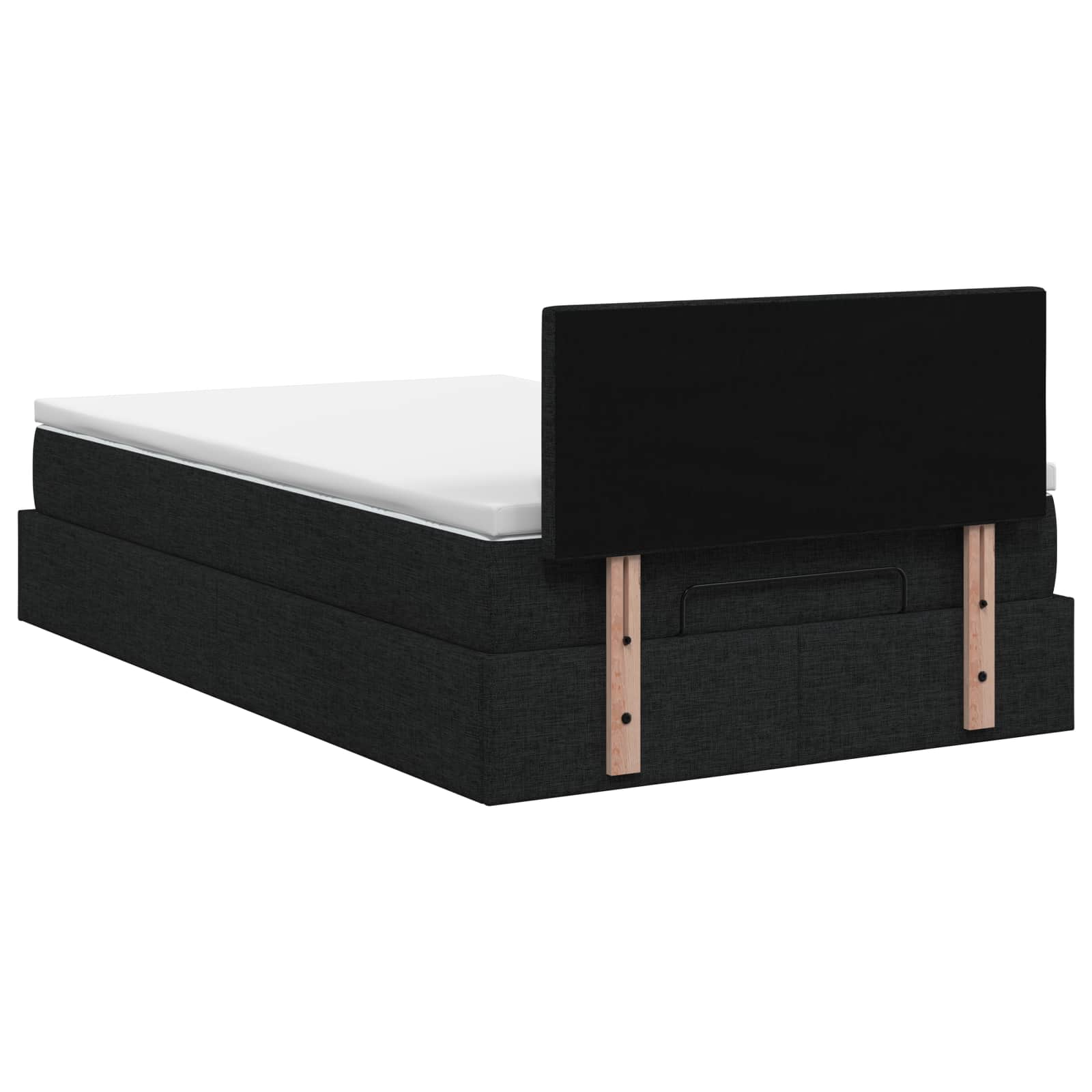 Ottoman Bed met Matrassen en LED Zwart 120 x 190 cm Stof