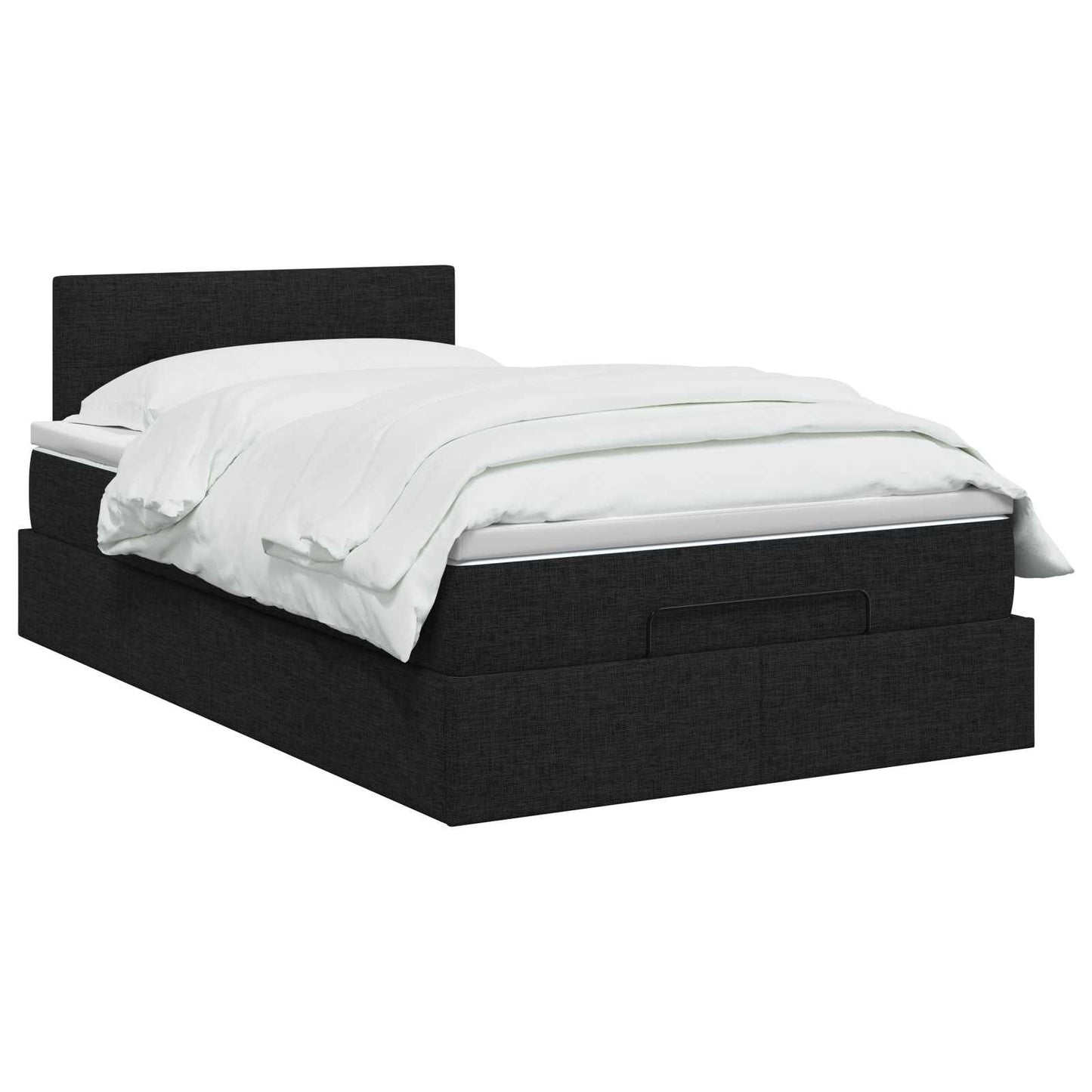 Ottoman Bed met Matrassen en LED Zwart 120 x 190 cm Stof
