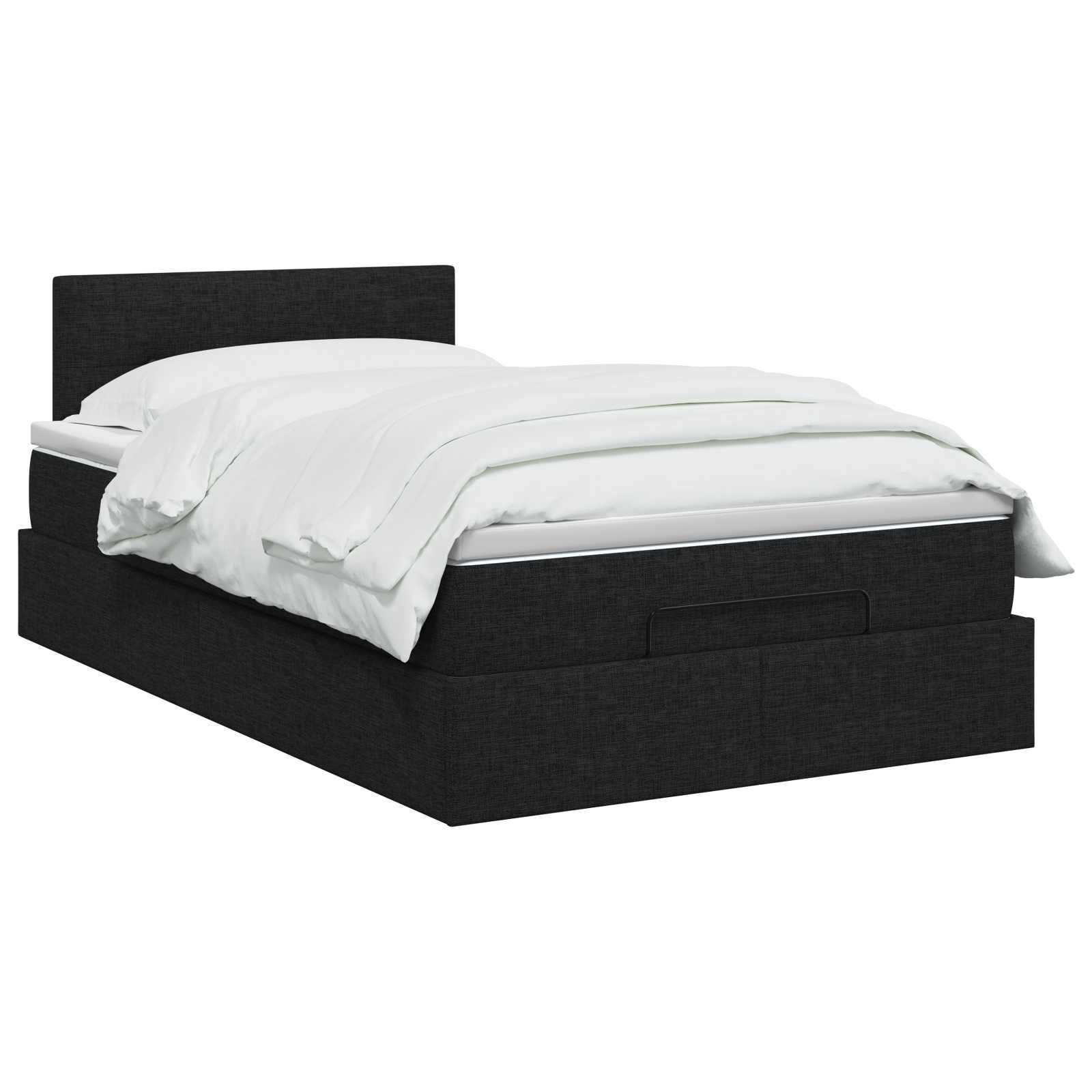Ottoman Bed met Matrassen en LED Zwart 120 x 190 cm Stof