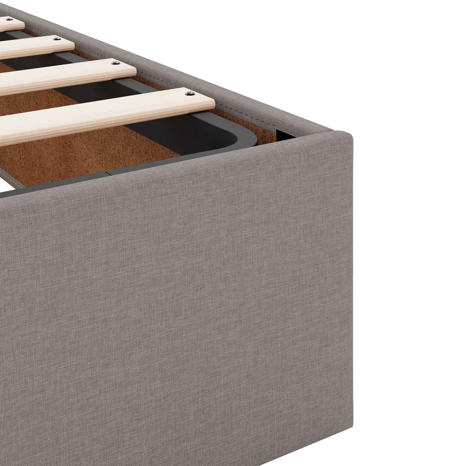 Ottoman Bed met Matrassen en LED Taupe 120 x 190 cm Stof
